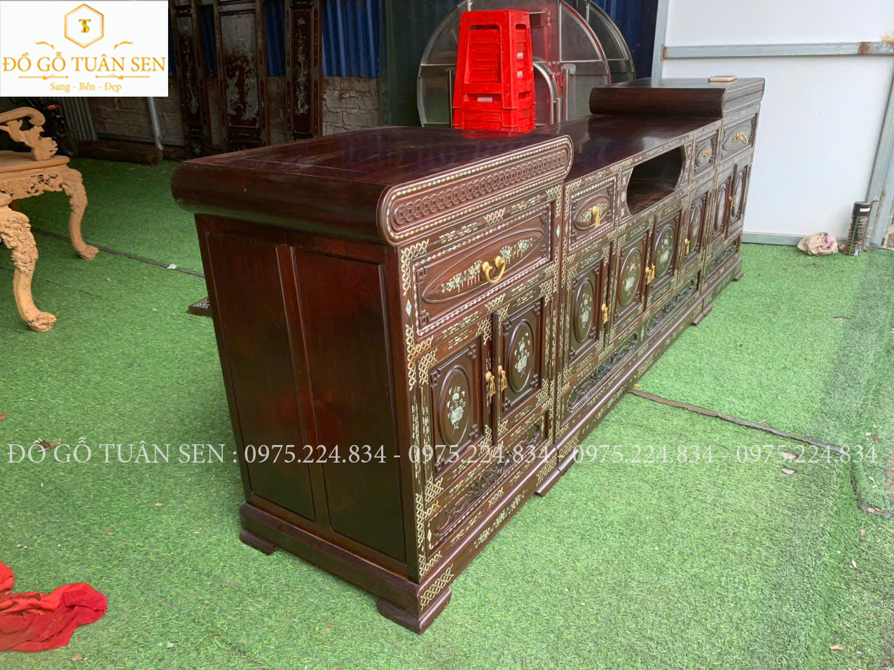 Kệ tủ ti vi khảm ốc